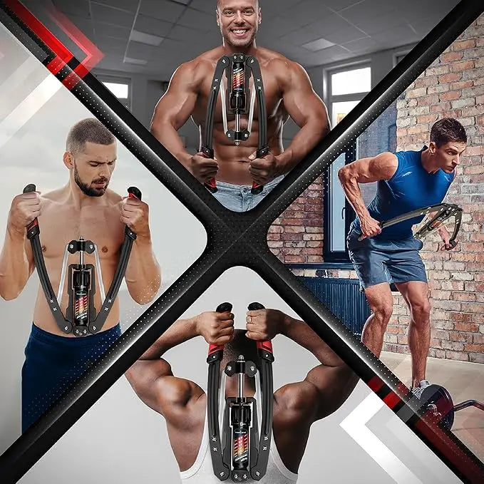 Adjustable Hydraulic Arm Exerciser - 22-440lbs Resistance Strength Trainer | Primesmarket