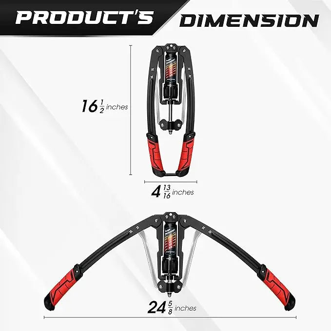 Adjustable Hydraulic Arm Exerciser - 22-440lbs Resistance Strength Trainer | Primesmarket