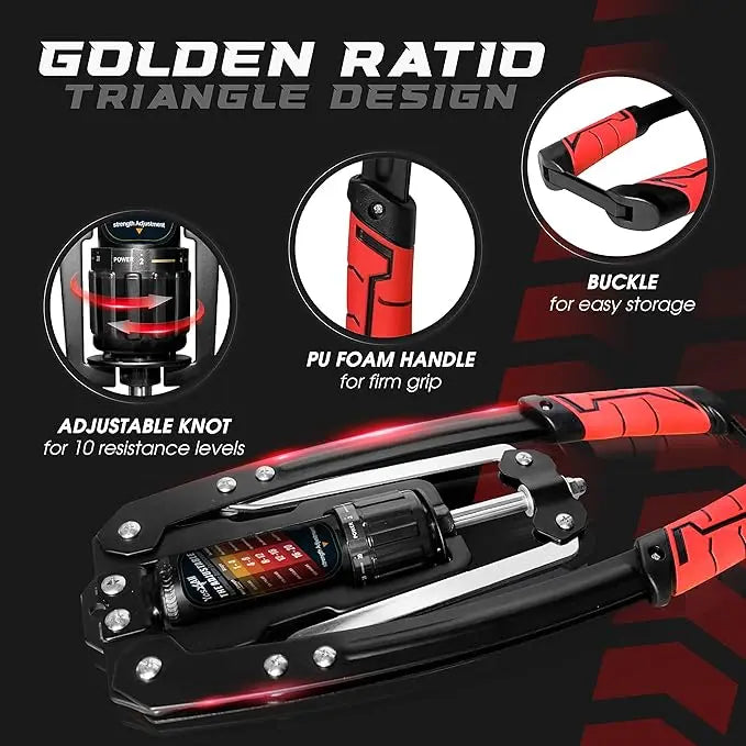 Adjustable Hydraulic Arm Exerciser - 22-440lbs Resistance Strength Trainer | Primesmarket