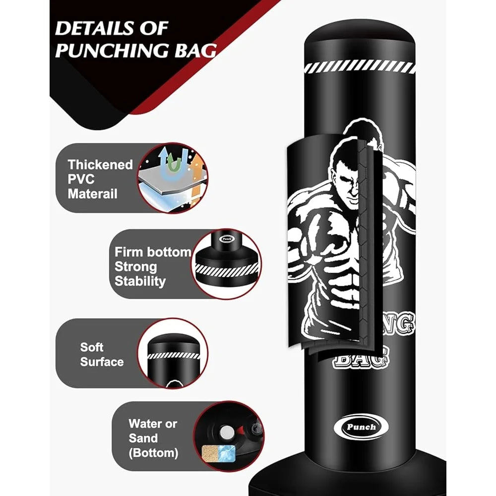 Inflatable Standing Punching Bag - Adults Kickboxing MMA Home Fitness Heavy Bag | Primesmarket