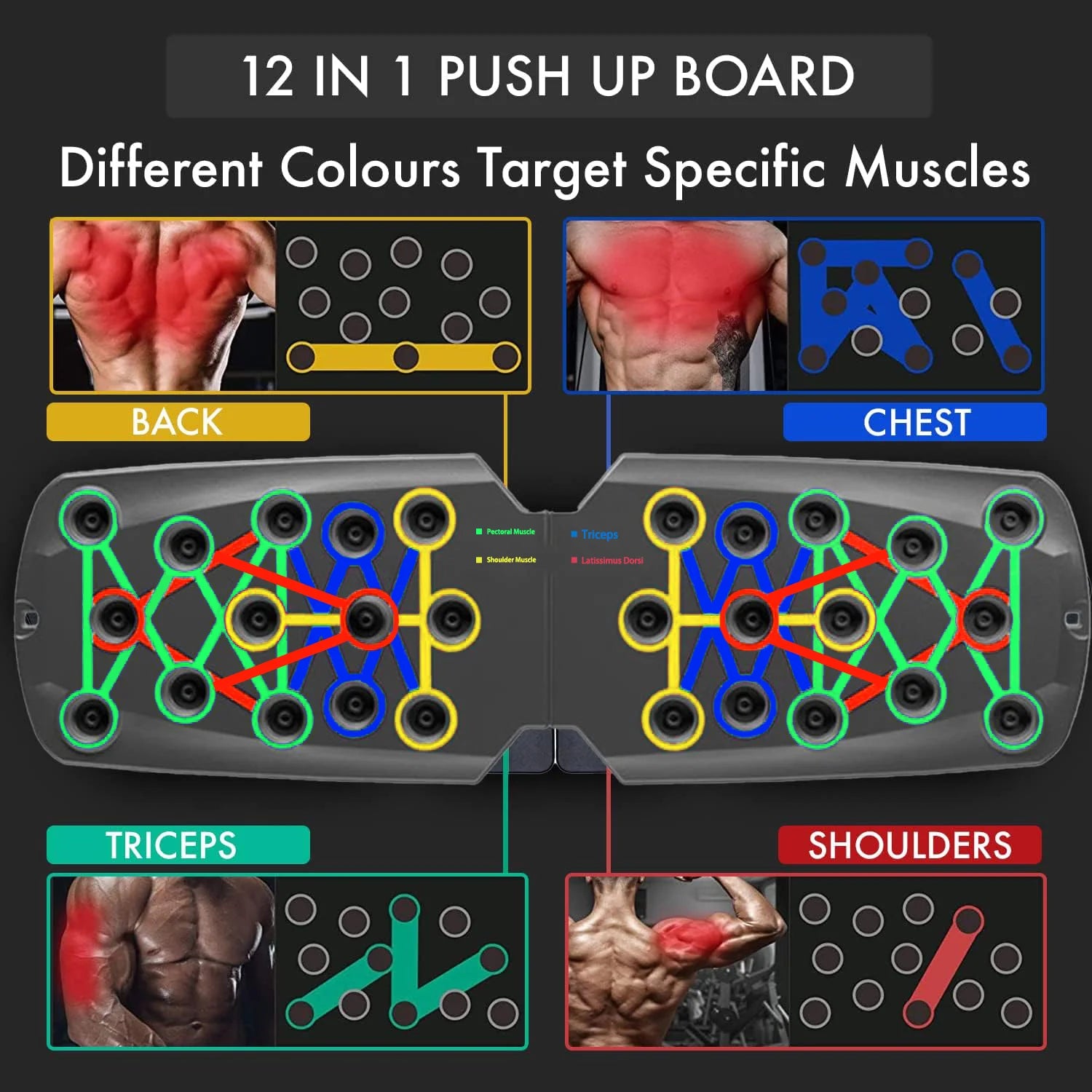 Portable Push-Up Board Set - Multifunctional Fitness Equipment for Full Body Training | Primesmarket