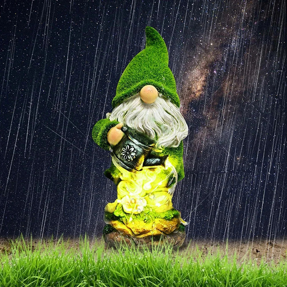 Gnome Garden Statues Fairy Garden Gnomes Decor Faceless Dwarf Doll Resin Statue Collection Outdoor Garden Decor Ornaments