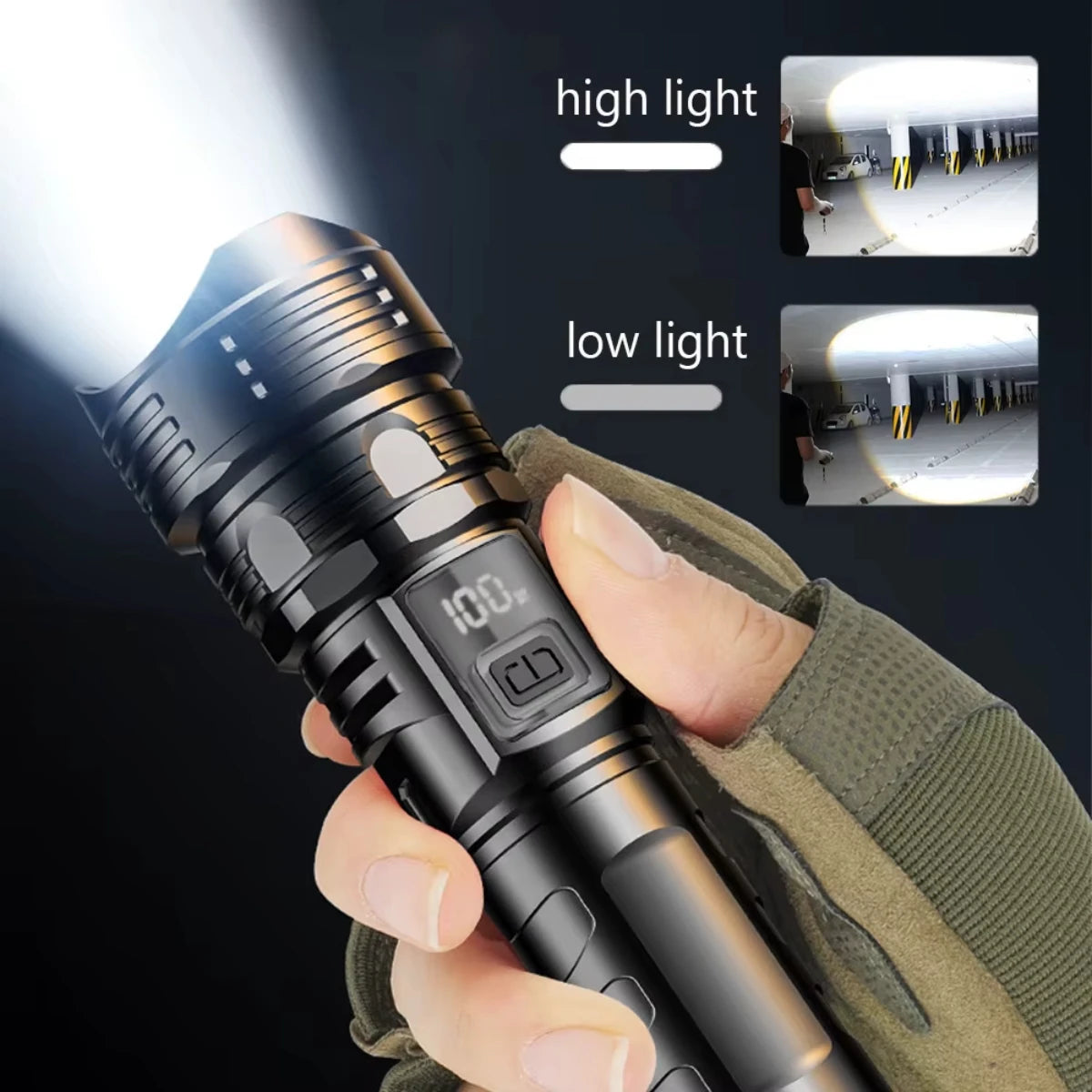 USB Rechargeable High Power LED Flashlight - Super Bright Portable Torch for Camping, Hiking & Emergency | Primesmarket