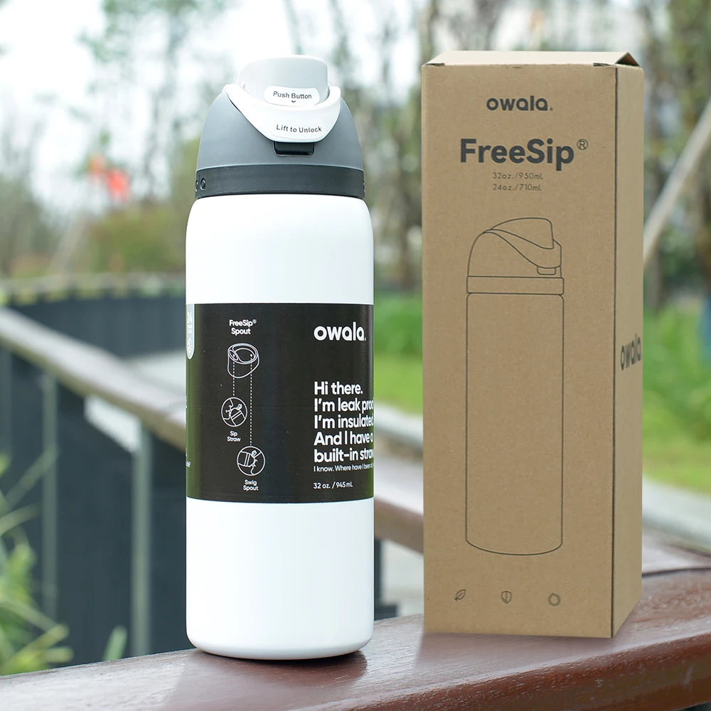 Owala Insulated Stainless Steel Water Bottle with Straw, BPA-Free Sports Water Bottle, Great for Travel, 24Oz/32 Oz,