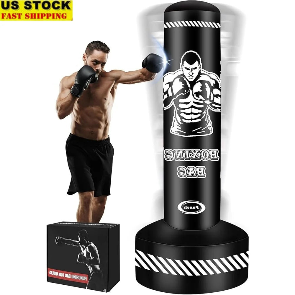 Inflatable Standing Punching Bag - Adults Kickboxing MMA Home Fitness Heavy Bag | Primesmarket