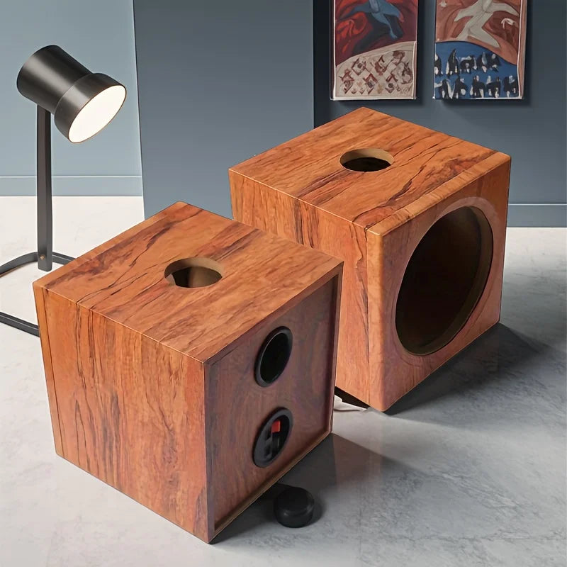 Wooden Texture Speaker/Subwoofer Box Case (2-Pack) - Fits 4", 5", 6.5"