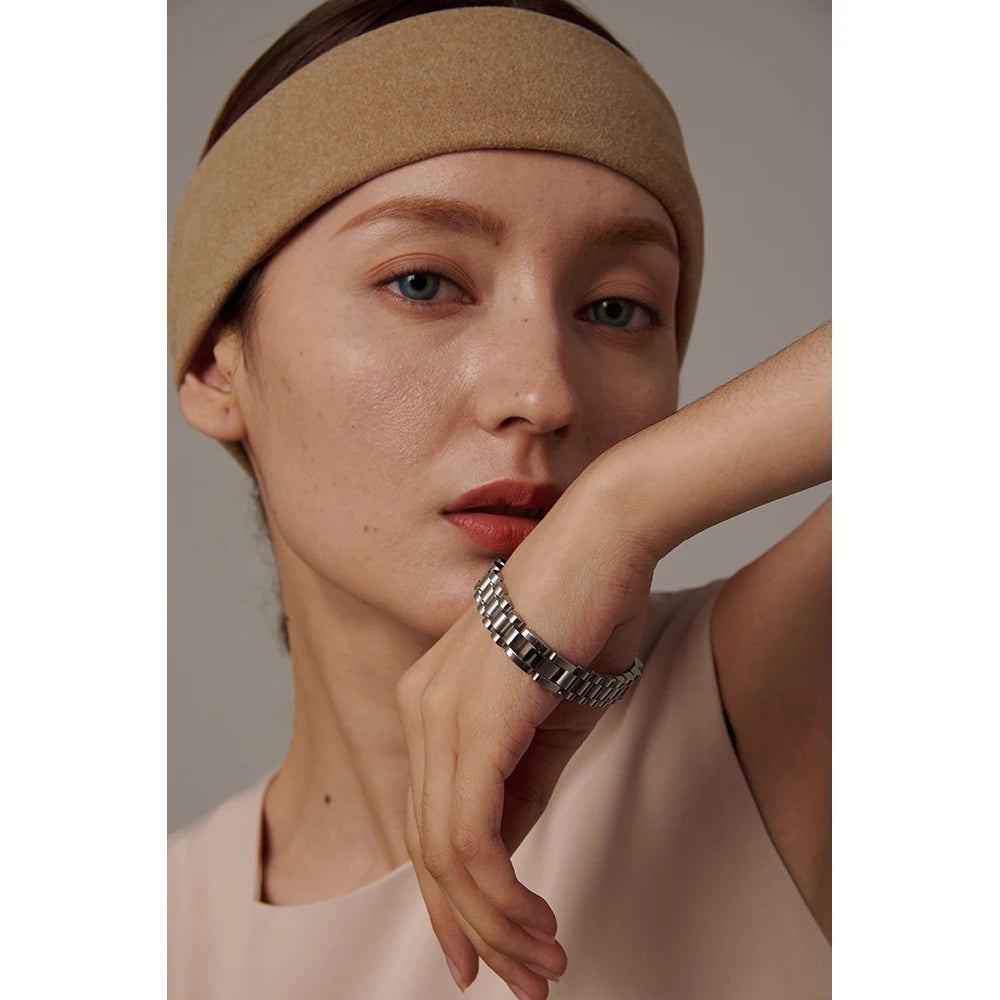 Yhpup Stainless Steel Chain Bracelet - Simple 18K Gold Plated Heavy Metal Fashion Jewelry for Men & Women | Primesmarket