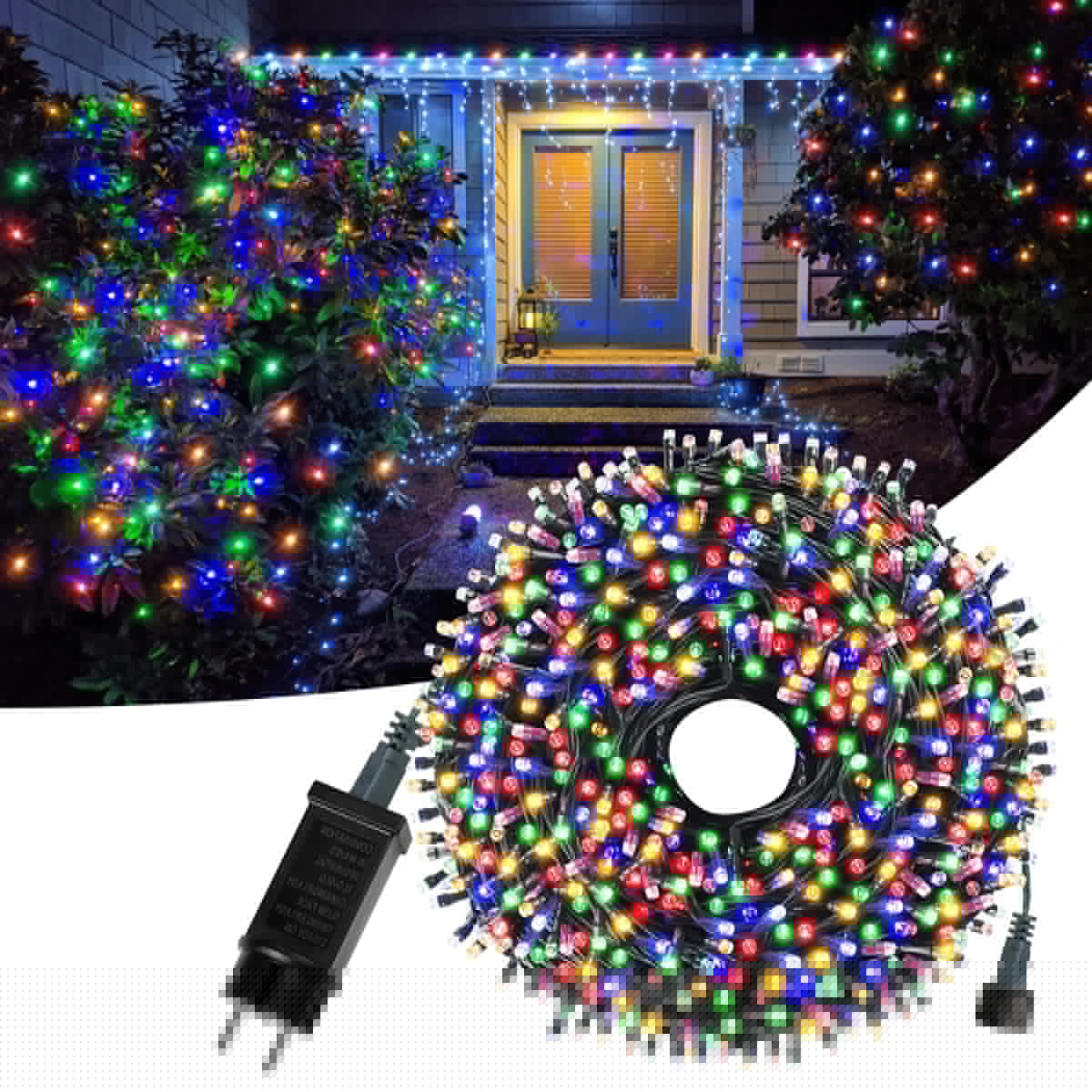 Outdoor Garden LED String Light Christmas Fairy Lights Waterproof Garland Lamp For Home Courtyard Holiday New Year Party Decor