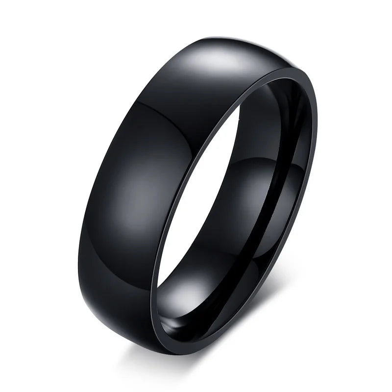 Vnox Romantic Heart CZ Stone Couple Wedding Rings - Black Stainless Steel Engagement Bands for Women & Men | Primesmarket