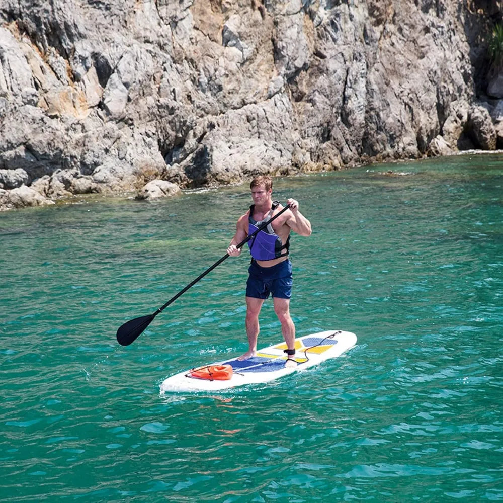 Hydro-Force White Cap 10' Inflatable SUP & Kayak Set - Aluminum Oar, Pump & Bag | Primesmarket