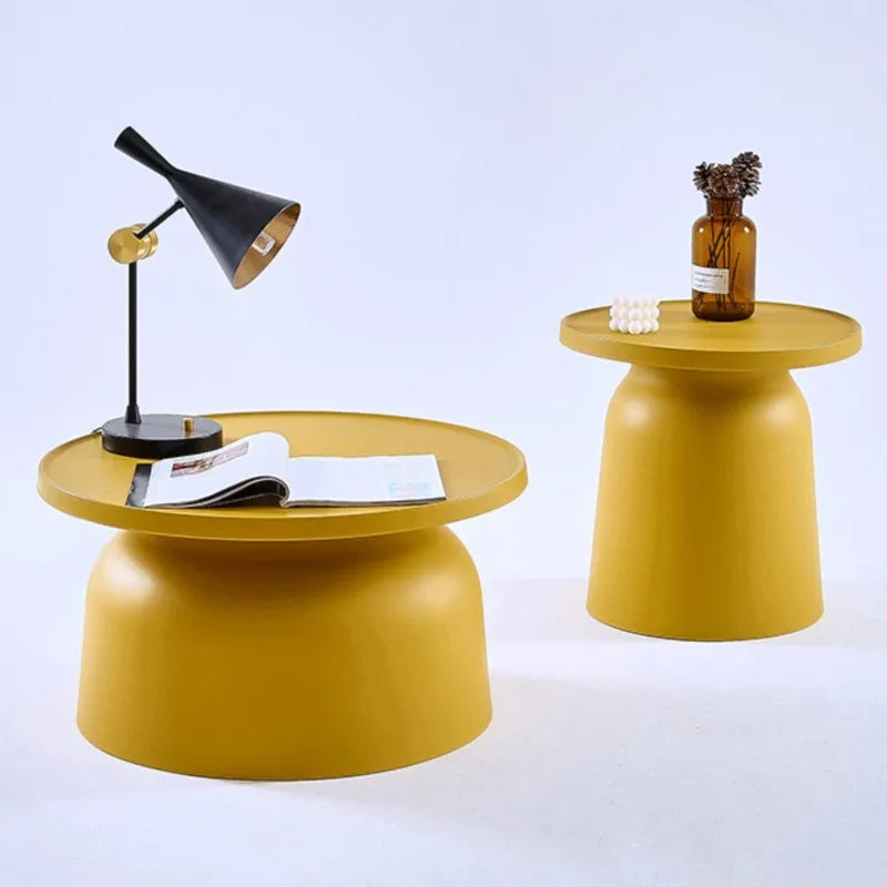 Living Room Coffee Table Small Apartment Round Modern Simple Light Luxury Creative Home Use Bedside Table Edge Table Combination