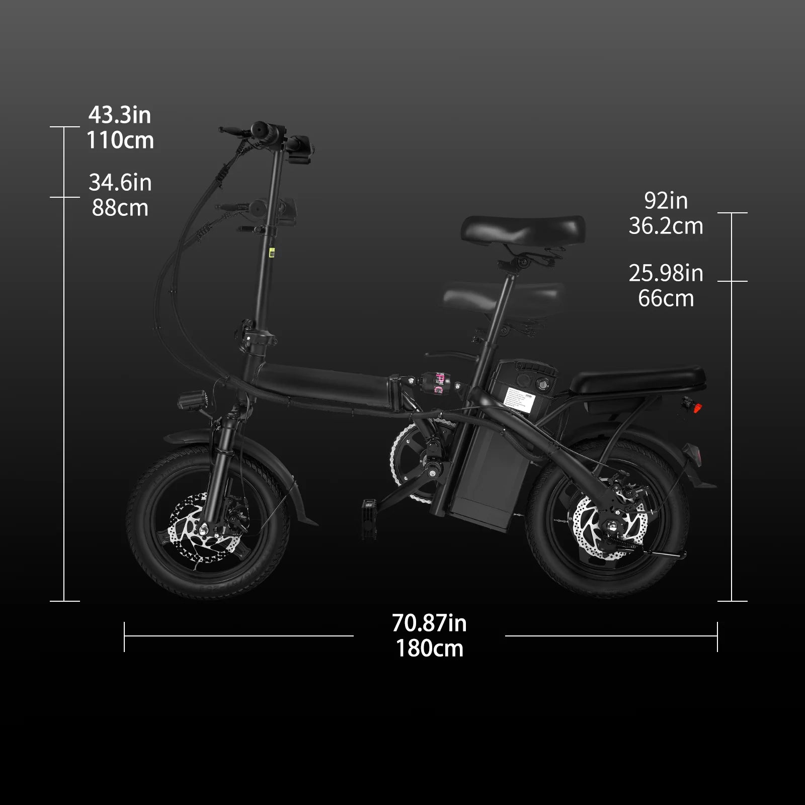 Adult Foldable Electric Bicycle - 400W E-Bike w/ Dual Disc Brakes, 22-Mile Range & 20MPH | Primesmarket