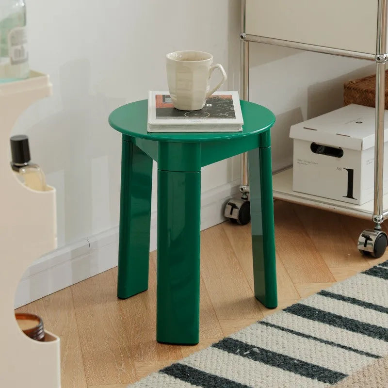 Richome Designer Small Stool Nordic Modern Minimalist Short Stool Plastic Small Round Stool Home Living Room Shoe Changing Stool