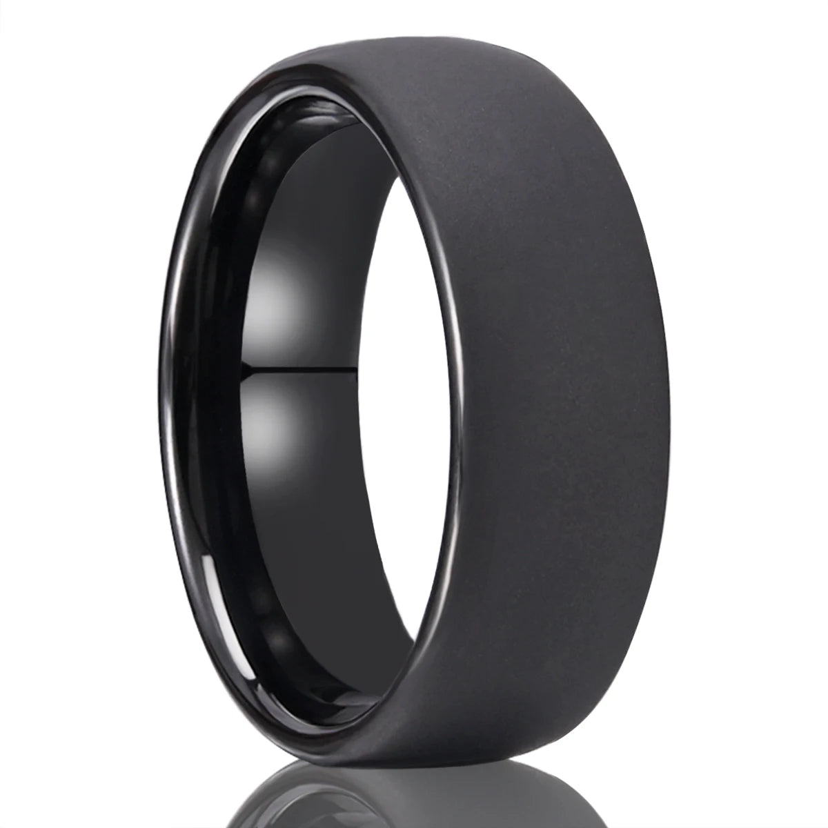 Black Tungsten Carbide Wedding Ring - Matte Finish Comfort Fit Band for Men & Women | Primesmarket