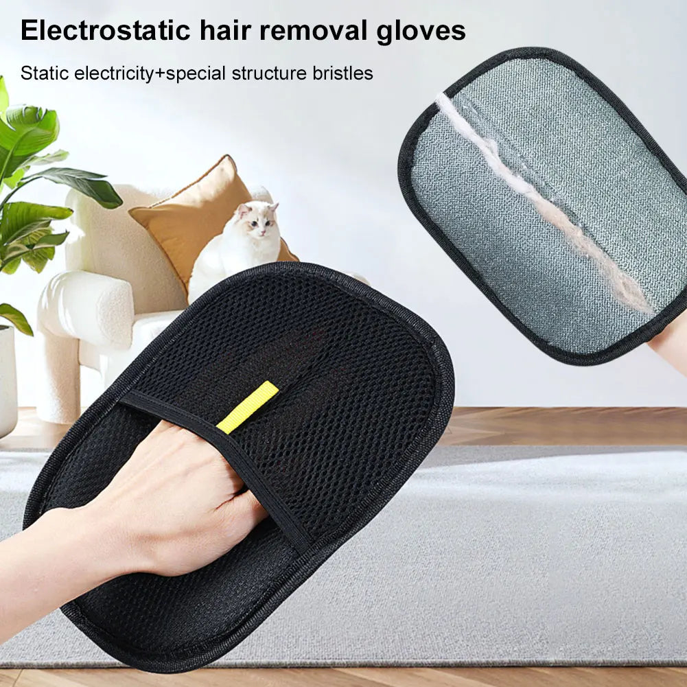 Pet Grooming Deshedding Gloves - Brush for Dogs, Cats & Rabbits with All Hair Types | Primesmarket