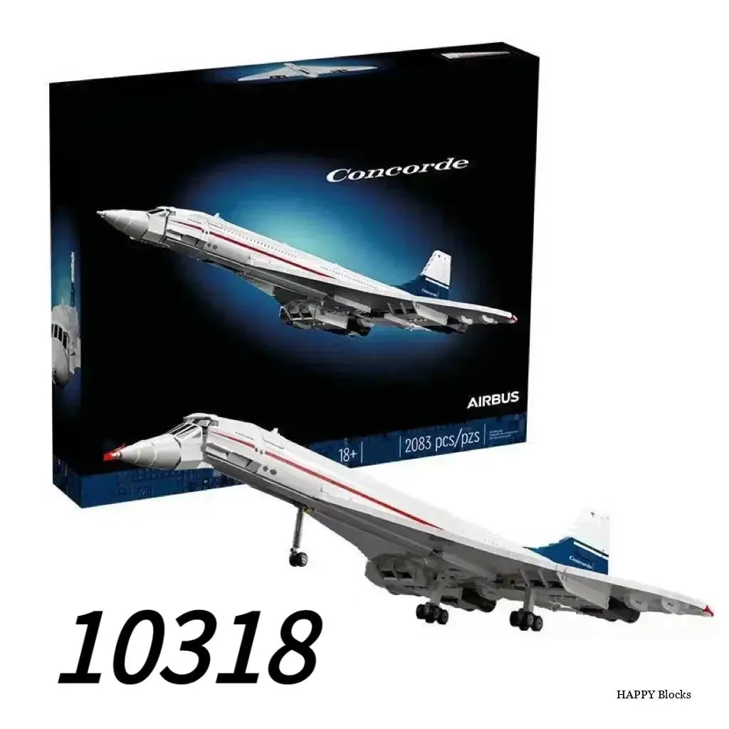 2025 Airbus Concorde Building Kit Supersonic Airliner Shuttle 10318 Model Toy for Kids Birthday Gift | Primesmarket