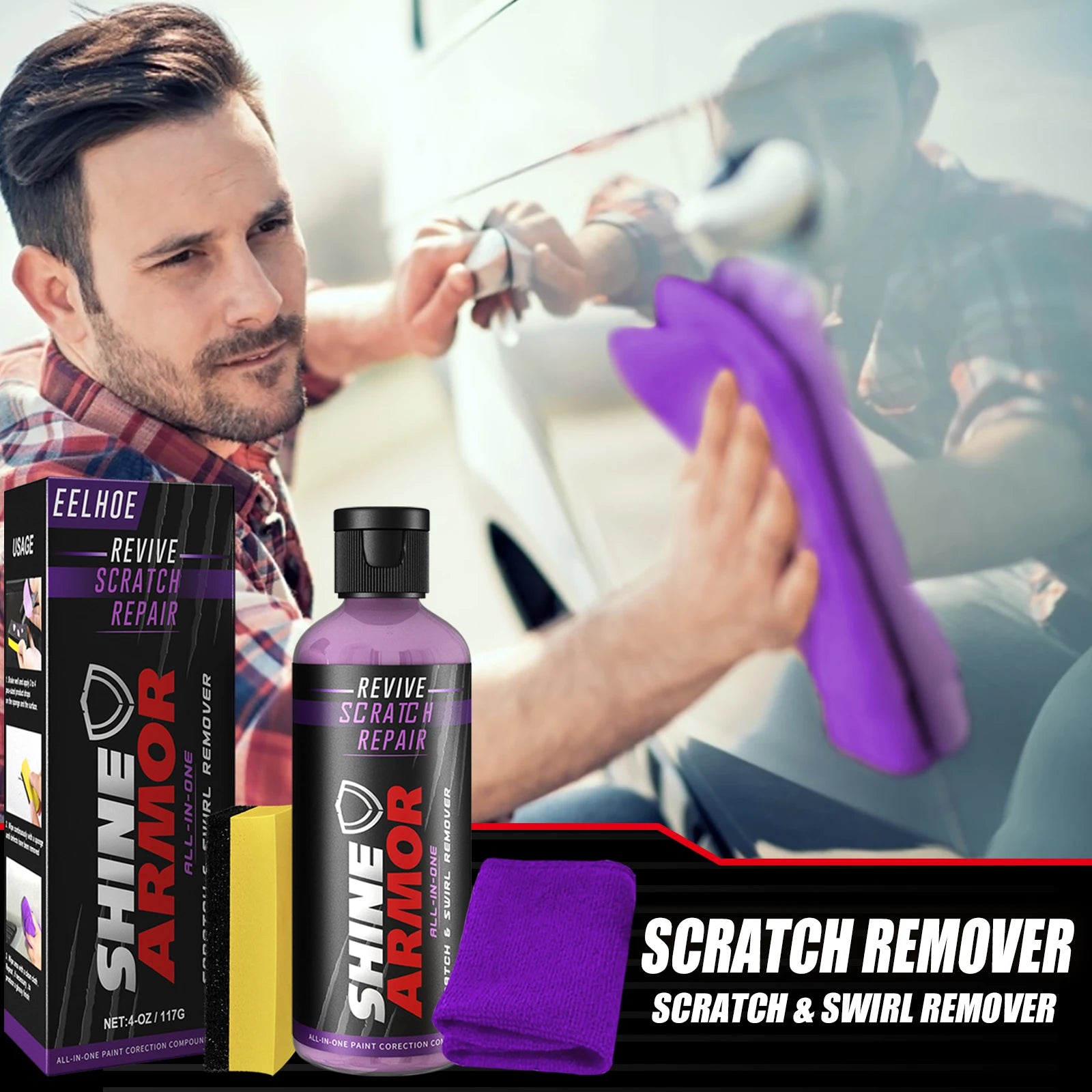 Auto Scratch Remover Nano Wax Polish Spray – Scratch-Free Coating & Shine Restoration | Primesmarket
