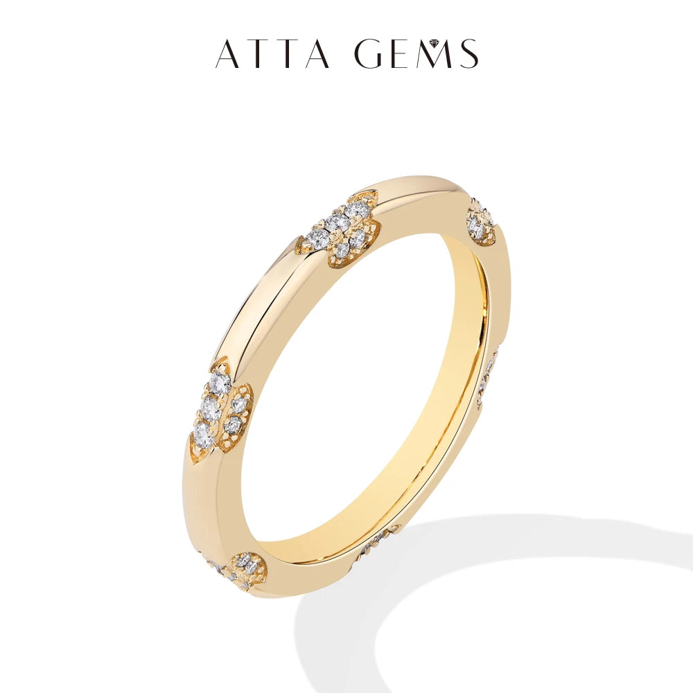 Simple D VVS1 Moissanite Engagement Wedding Band - S925 Sterling Silver Ring for Men & Women | Primesmarket