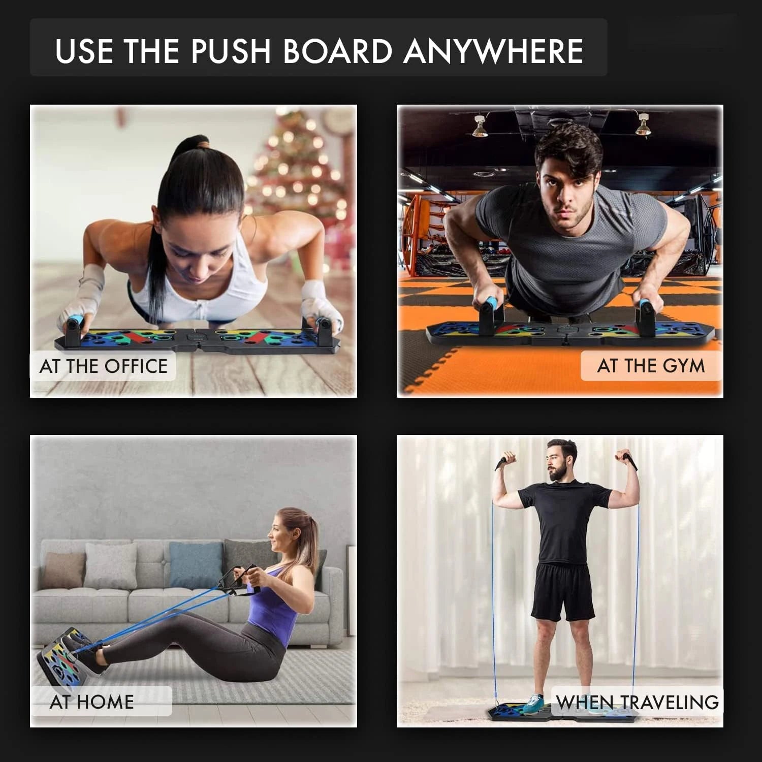 Portable Push-Up Board Set - Multifunctional Fitness Equipment for Full Body Training | Primesmarket