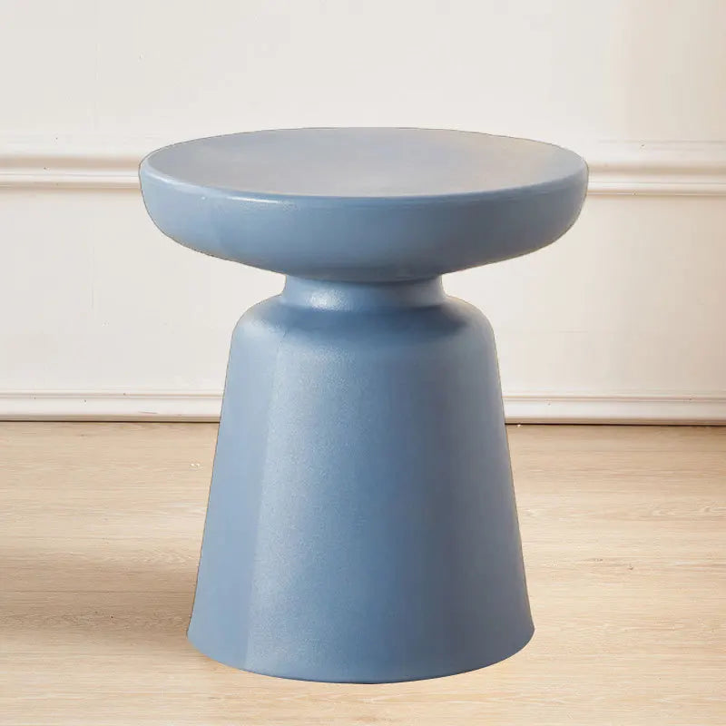 Richome Household Plastic Circular Coffee Table Small Living Room Horse Shaped Side Table Balcony Modern And Simple Coffee Table