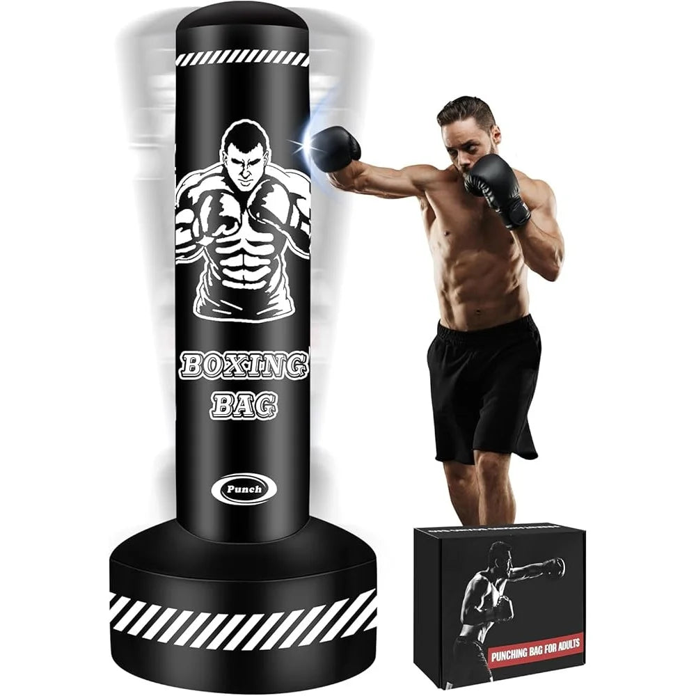 Inflatable Standing Punching Bag - Adults Kickboxing MMA Home Fitness Heavy Bag | Primesmarket