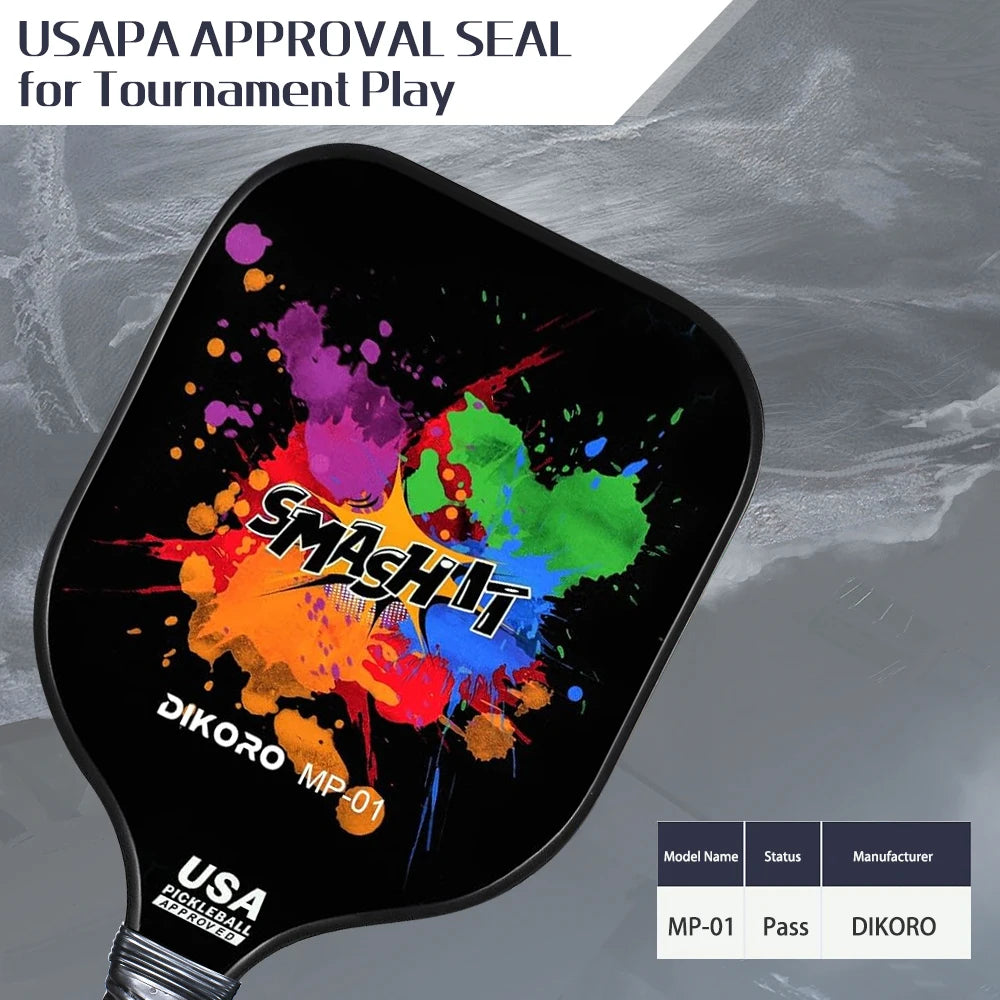 DIKORO Pickleball Paddle Set - USAPA Compliant & Lightweight (Graphite Fiberglass Face + 4 Balls) | Primesmarket