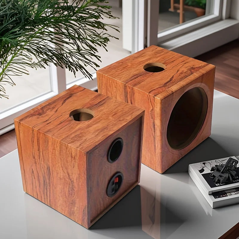 Wooden Texture Speaker/Subwoofer Box Case (2-Pack) - Fits 4", 5", 6.5"