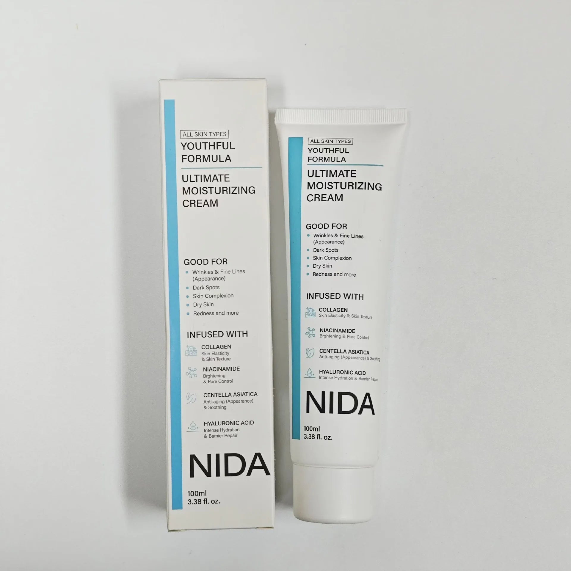 NIDA Ultimate Moisturizing Facial Cream Daily Skin Care Repairing Pores Redness Hyaluronic Acid Wrinkles Spot Korea Skin Care