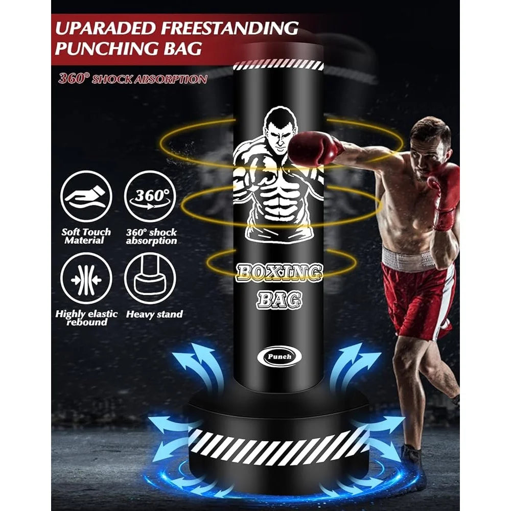 Inflatable Standing Punching Bag - Adults Kickboxing MMA Home Fitness Heavy Bag | Primesmarket