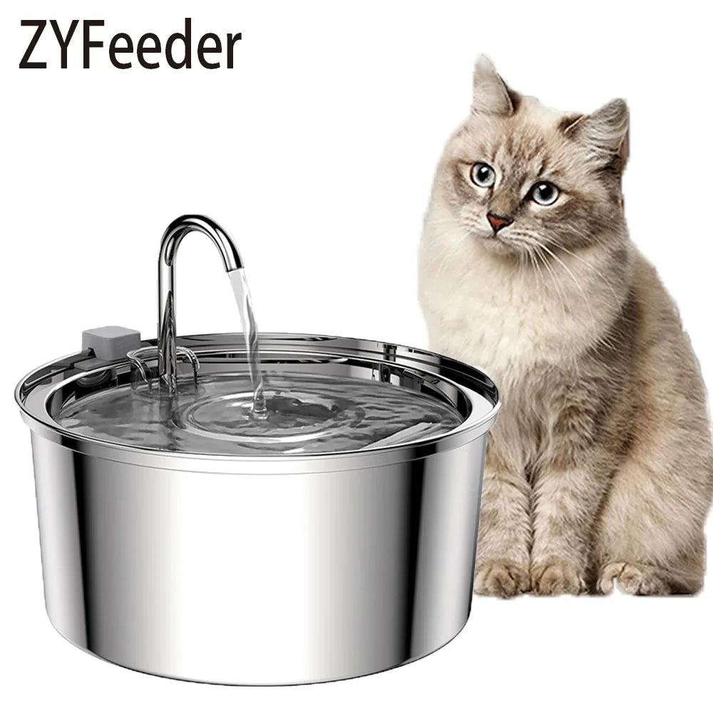 Stainless Steel USB Pet Water Fountain | Primesmarket