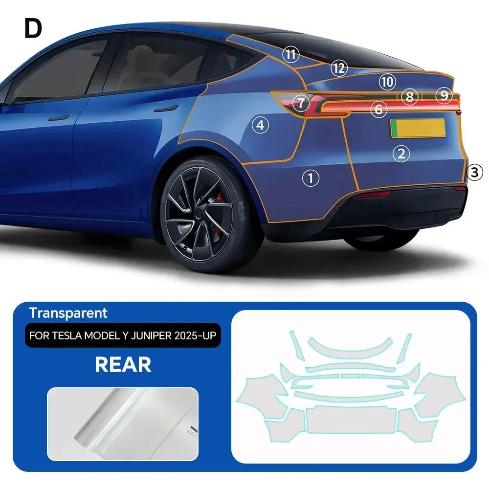 9Mil TPU Clear Paint Protection Film for Tesla Model Y (2025-2026)