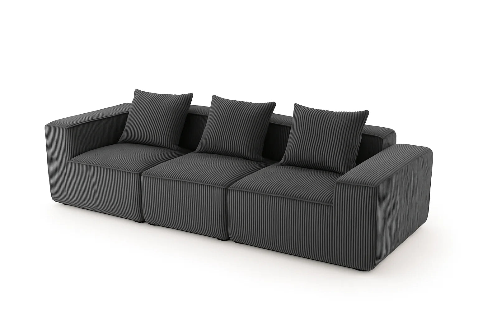 Modern Modular Sleeper Sofa - Sectional Couch with L-Shape Chaise & Deep Seat