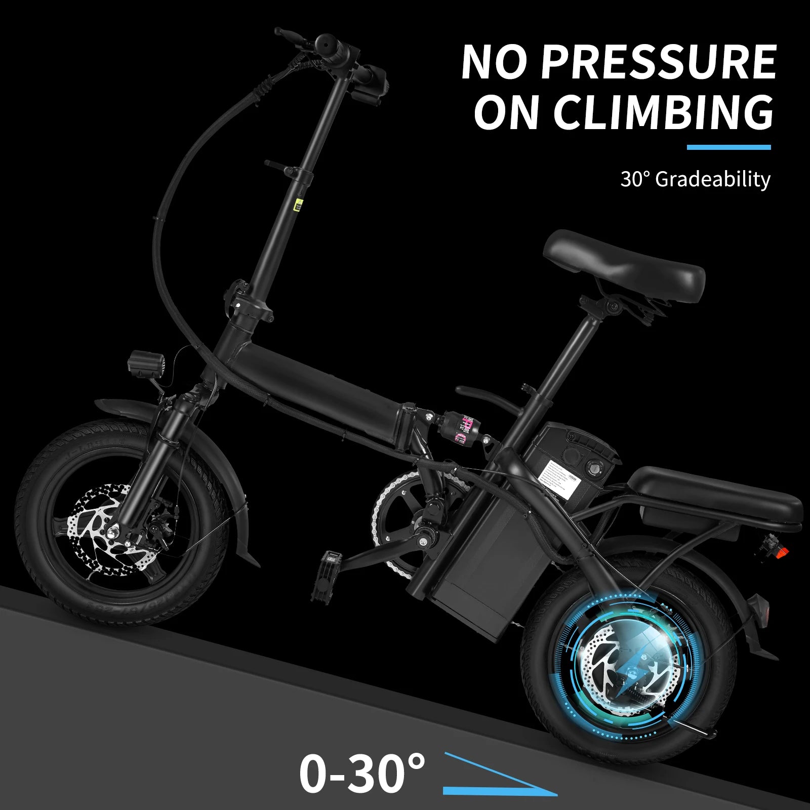 Adult Foldable Electric Bicycle - 400W E-Bike w/ Dual Disc Brakes, 22-Mile Range & 20MPH | Primesmarket