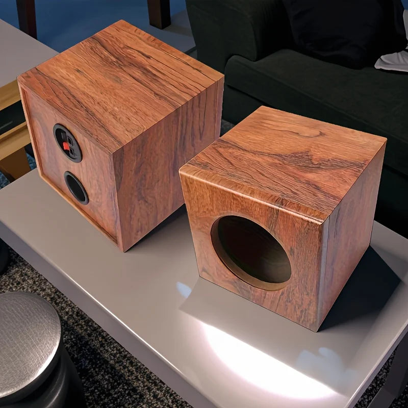 Wooden Texture Speaker/Subwoofer Box Case (2-Pack) - Fits 4", 5", 6.5"
