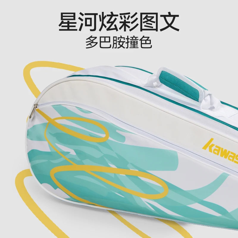 Kawasaki 2025 Brand New Badminton Bag 6pcs-Pack Large Capcity racquet