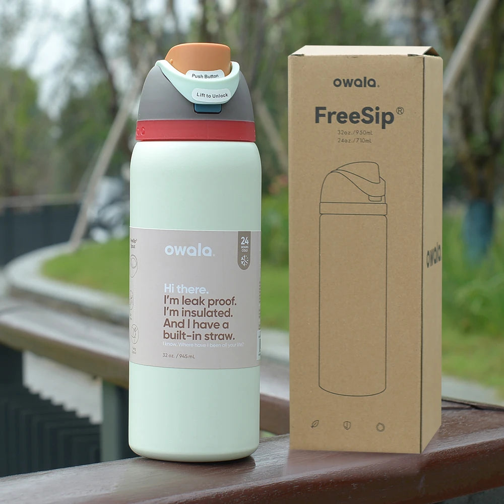 Owala Insulated Stainless Steel Water Bottle with Straw, BPA-Free Sports Water Bottle, Great for Travel, 24Oz/32 Oz,