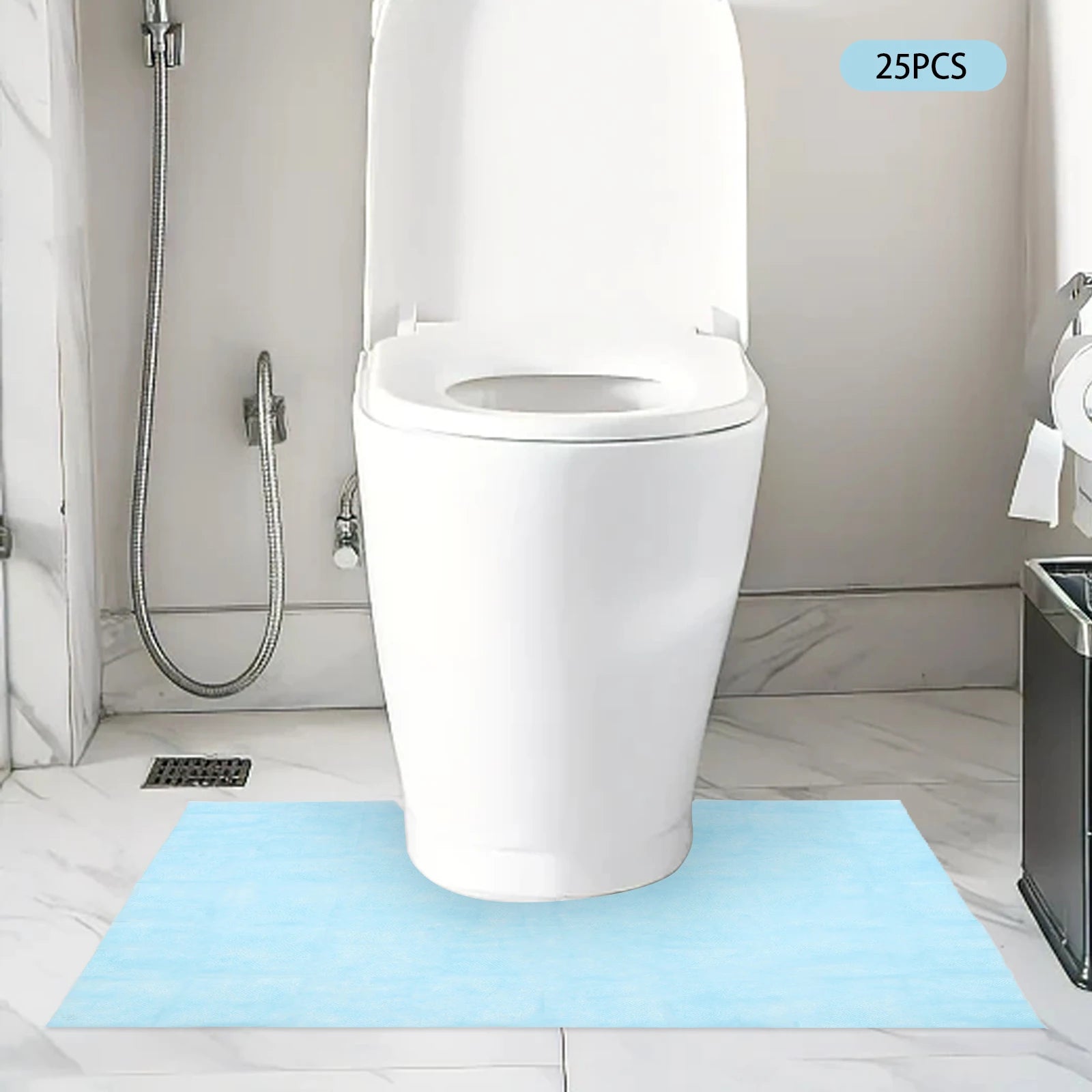 25 Pcs Disposable Toilet Mat Non-slip U-shaped Toilet Training Rug for