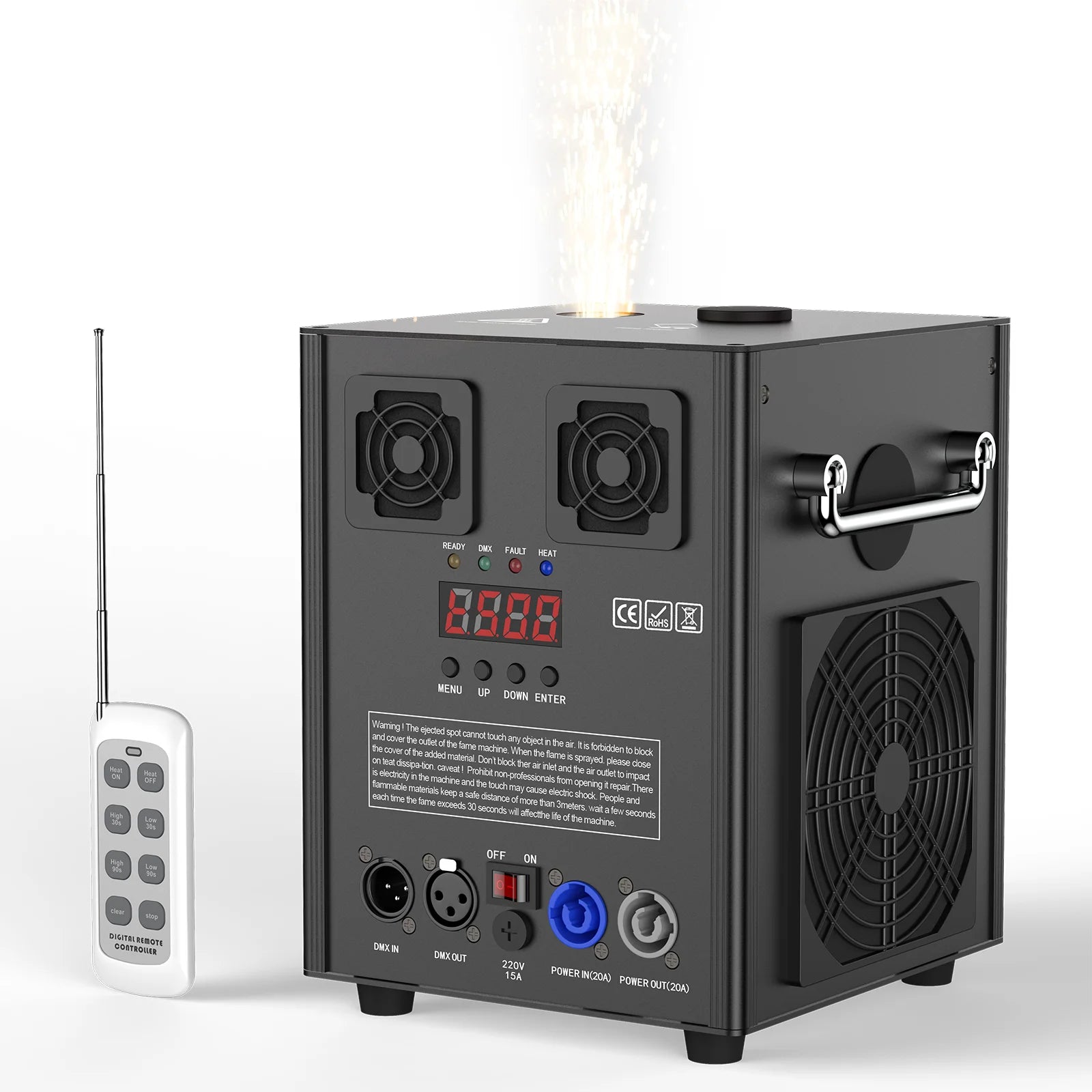 Yiflamefly 750W Cold Spark Fireworks Machine - DMX512 with Remote for Events | Primesmarket